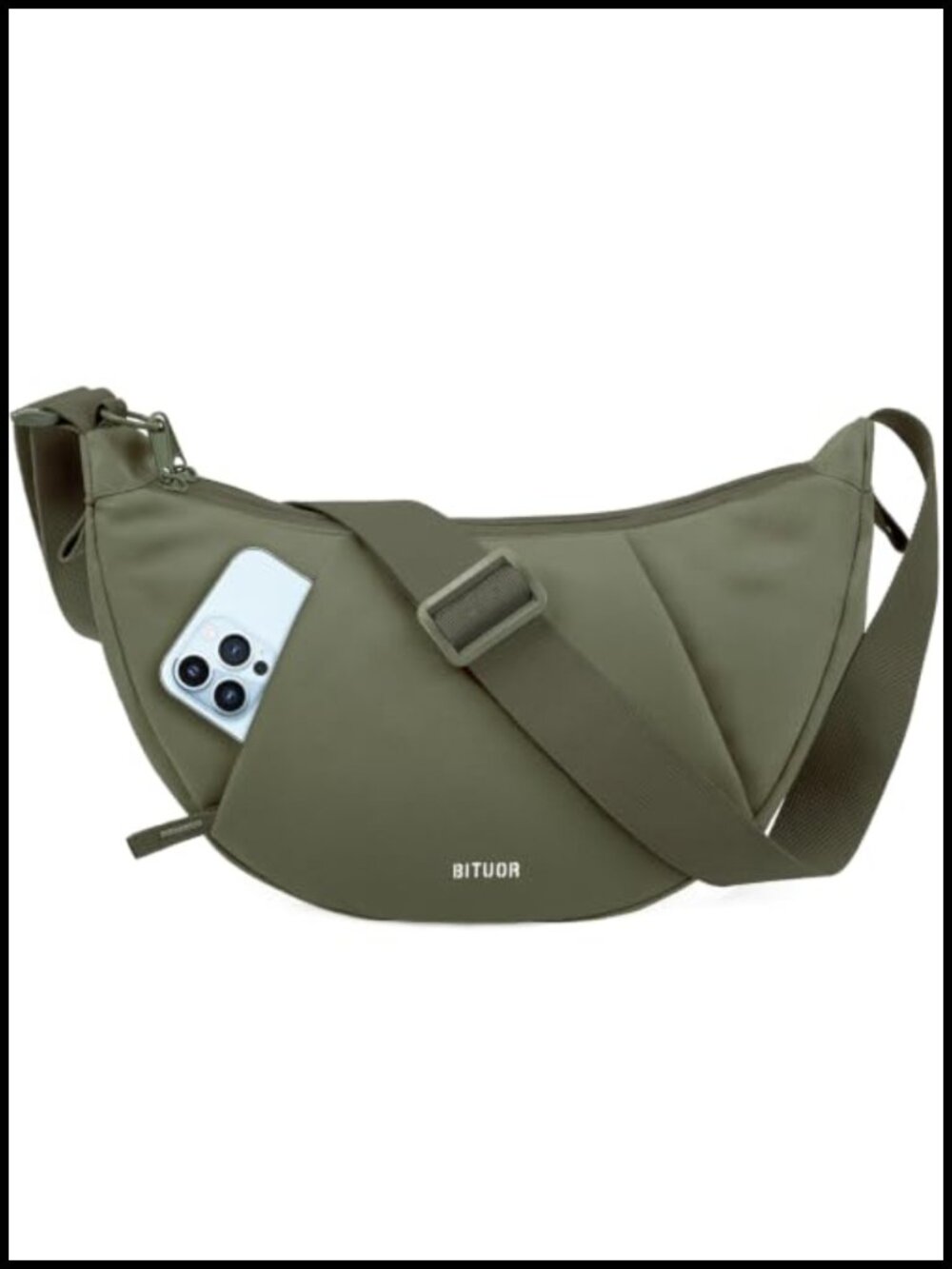 Anti-theft Crescent Crossbody Shoulder Bag Hobo Purse Water Resistant